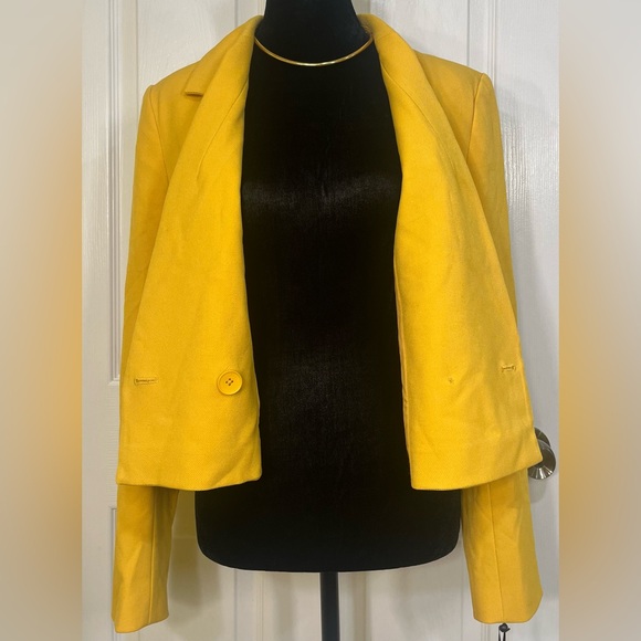 NWT DKNY Yellow Double-Breasted Blazer Size Small - Picture 7 of 12